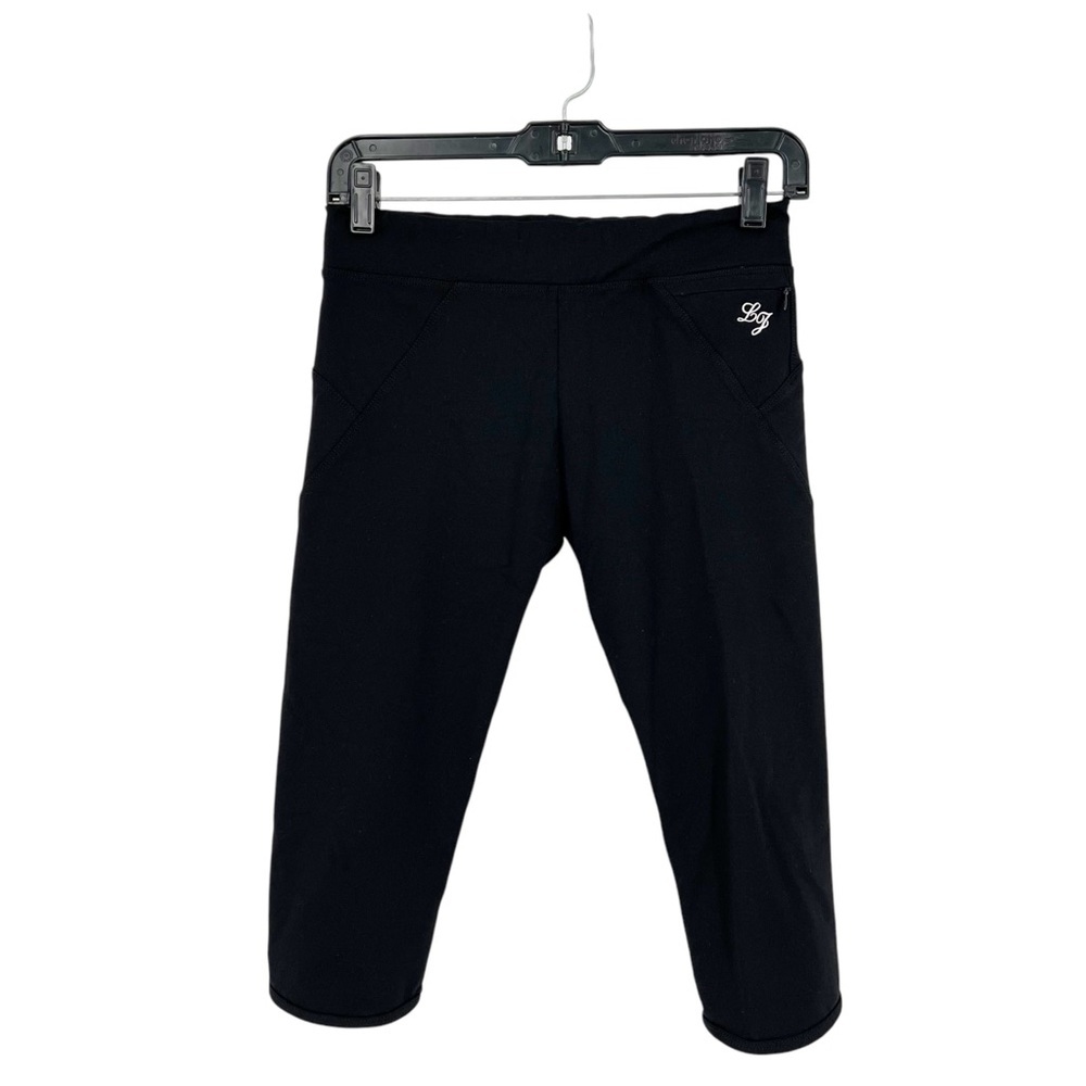 Lorna Jane Mid Rise Activewear Performance Crop Leggings Black Size Small